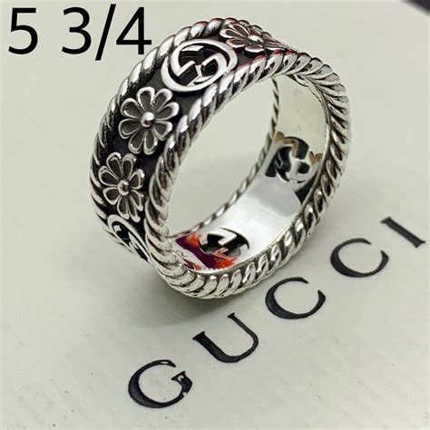 gucci interlocking g flower ring size r